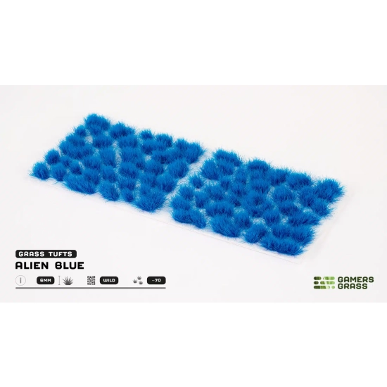 Gamers Grass Special Tufts – 6 mm Alien Blue (Wild) | Niebieskie kępki trawy sci-fi do dioram i podstawek
